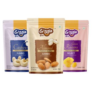 Giggle Bite Jumbo Combo (Almonds, Cashews, Green Raisins)